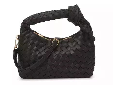 Сумка-хобо Crown Vintage Woven Knotted, черная