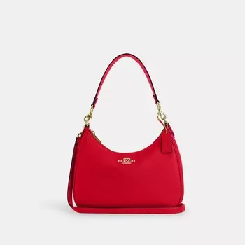 Сумка-хобо Тери COACH, цвет gold/bold red