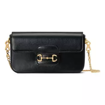 Сумка horsebit 1955 mini bag 'black' Gucci, черный