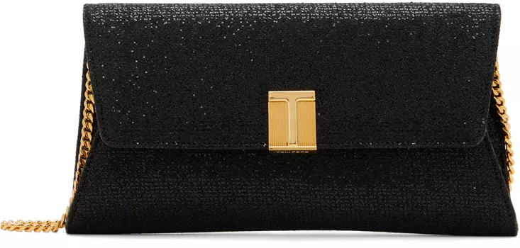 Сумка из блестящей фактурной ткани TOM FORD