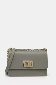 Сумка из кожи Furla, серый