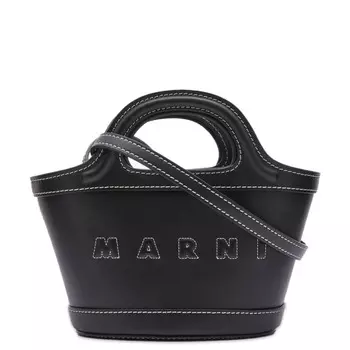 Сумка из микрокожи Marni Tropicalia, черный