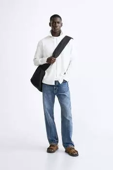 Сумка из нейлона xl ZARA, антрацитовый серый