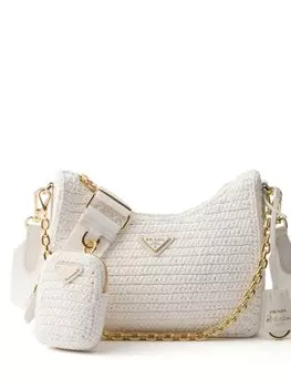 Сумка из рафии Prada, белый