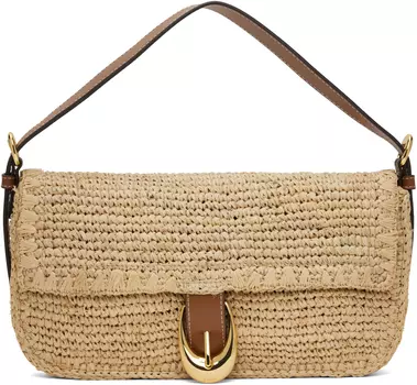 Сумка из рафии Tan Harlow Staud