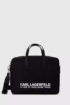 Сумка для ноутбука Karl Lagerfeld с надписью, черный