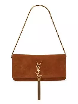 Сумка Kate 99 на цепочке с кисточкой из замши Saint Laurent