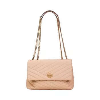 Сумка Kira Sheepskin Small Square Bag, Crossbody, женская, светло-песочного цвета TORY BURCH