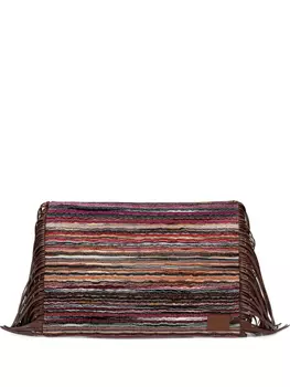 Сумка-клатч с бахромой Missoni, коричневый
