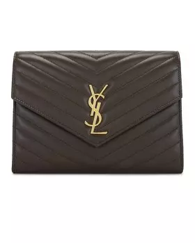 Сумка-клатч Saint Laurent Cassandre Flap Pouch, цвет Light Musk