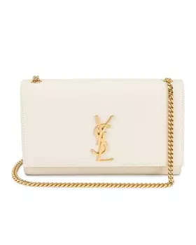 Сумка-клатч Saint Laurent Medium Kate Chain, цвет Blanc Vintage