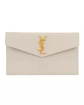 Сумка-клатч Saint Laurent Medium Uptown Pouch, цвет Crema Soft