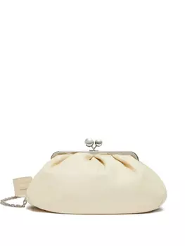 Сумка-клатч Weekend Max Mara Cubico со сборками, нейтральный
