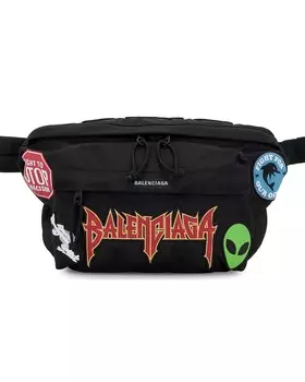 Сумка кросс-боди Balenciaga Patch Explorer Beltpack, черный