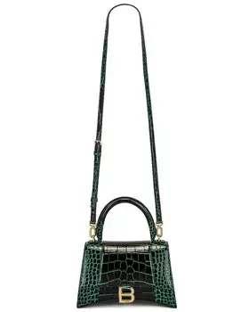 Сумка кросс-боди Balenciaga Small Hourlgass Top Handle, цвет Forest Green