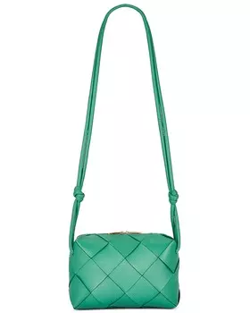 Сумка кросс-боди Bottega Veneta Small Cassette Camera, цвет Mermaid & Gold