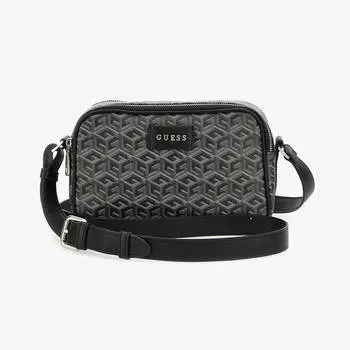 Сумка кросс-боди Guess Ederlo Double Zip, черный/серый