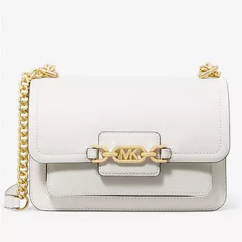 Сумка кросс-боди Michael Michael Kors Heather Large Leather, белый