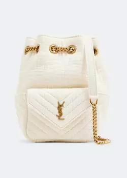 Сумка кросс-боди SAINT LAURENT Joe mini bucket bag, белый