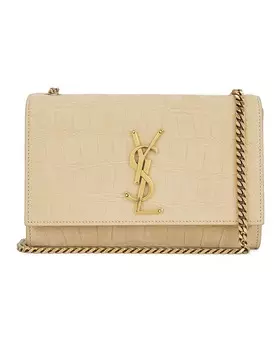 Сумка кросс-боди Saint Laurent Small Kate Chain, цвет Nougat Beige