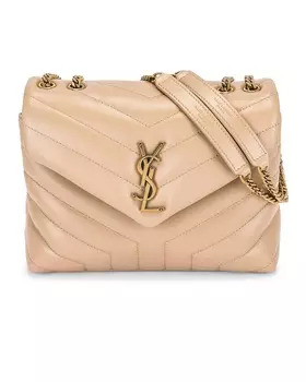 Сумка кросс-боди Saint Laurent Small Loulou Chain, цвет Dark Beige