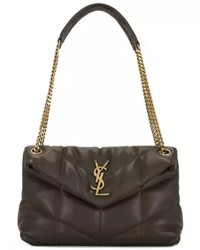 Сумка кросс-боди Saint Laurent Small Puffer Chain, цвет Light Musk