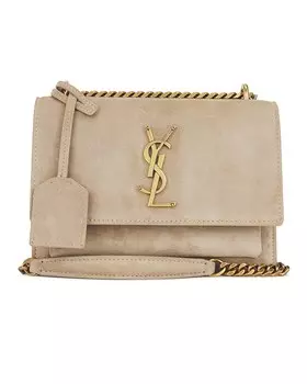 Сумка кросс-боди Saint Laurent Small Sunset Chain, цвет Matt Gold