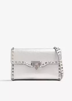 Сумка кросс-боди Valentino Garavani Rockstud Small, серебряный