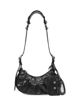 Сумка Le Cagole XS со стразами Balenciaga, черный