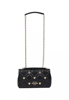 Сумка Love Moschino с сердечками, черный