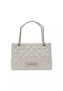 Сумка Love Moschino шоппер стеганая, бежевый