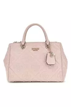 Сумка Marieke с тисненой монограммой Guess, бежевый