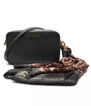 Сумка-мессенджер Just Cavalli + foulard, черный