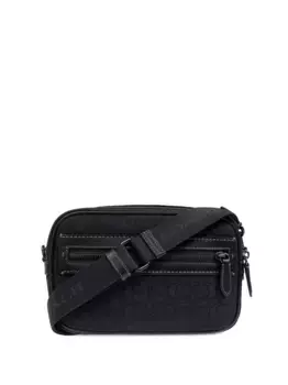 Сумка-мессенджер с монограммой Coach, черный