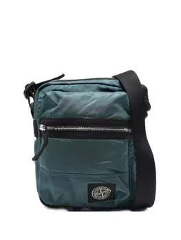 Сумка-мессенджер Stone Island с нашивкой в виде компаса, синий
