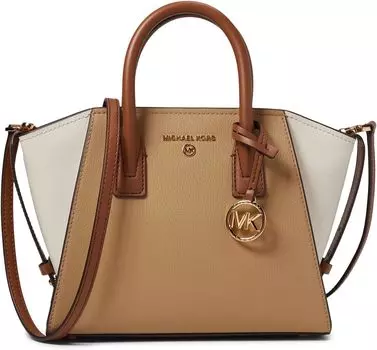 Сумка Michael Kors Avril Small Top Zip Satchel, цвет Camel Multi