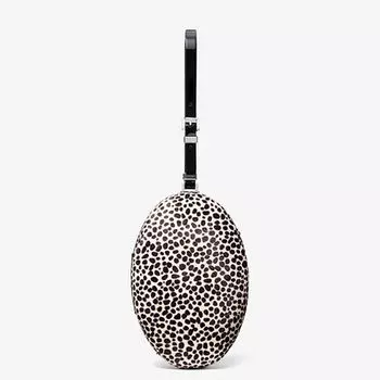 Сумка Michael Kors Gramercy Printed Calf Hair, черный/белый