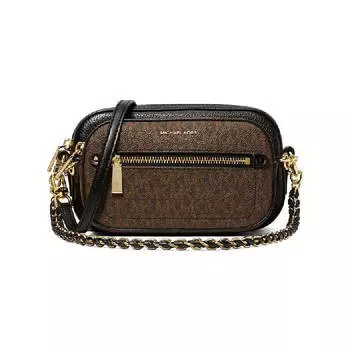 Сумка Michael Kors Jet Set Monogram, черный/коричневый