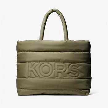 Сумка Michael Kors Kent Quilted Recycled Nylon Tote, оливковый