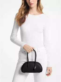 Сумка Michael Kors Lulu Small Pebbled Leather Satchel, черный