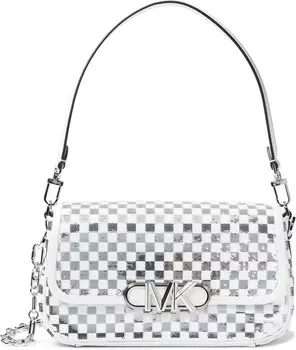 Сумка Michael Kors Parker Medium Convertible Pouchette Shoulder, цвет Optic White/Silver