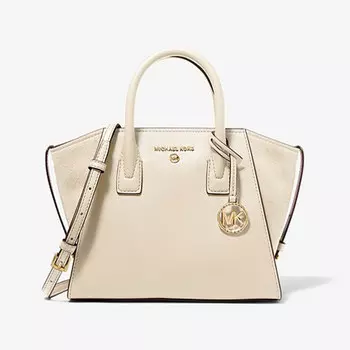 Сумка Michael Michael Kors Avril Small Leather Top-Zip, кремовый