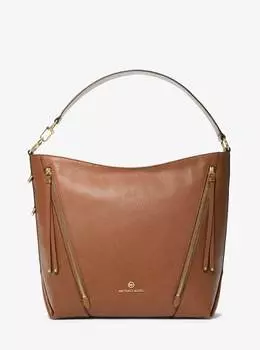 Сумка Michael Michael Kors Brooklyn Large Pebbled Leather Shoulder, коричневый