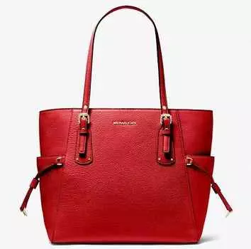 Сумка Michael Michael Kors Voyager Small Pebbled Leather, красный