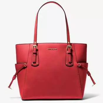 Сумка Michael Michael Kors Voyager Small Saffiano Leather, красный