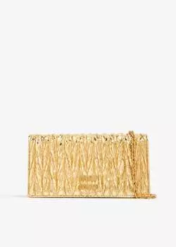 Сумка Miu Miu Matelass Ayers Leather Mini-Bag, золотой
