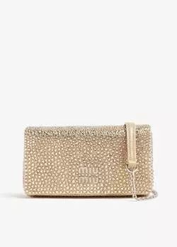 Сумка Miu Miu Satin Mini, бежевый
