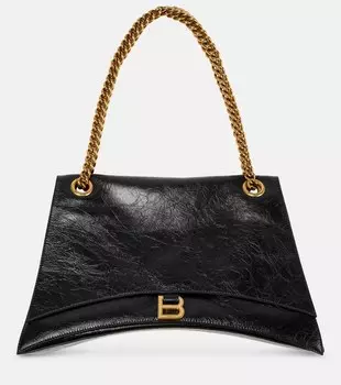 Сумка на плечо Crush с крупной цепочкой Balenciaga, черный