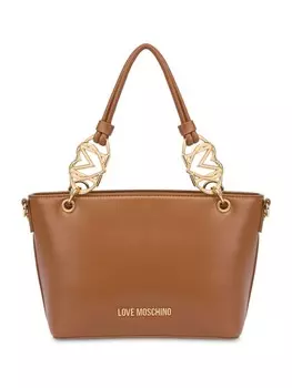 Сумка на плечо с логотипом Love Moschino, коричневый