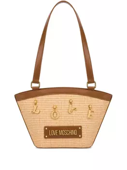 Сумка на плечо с логотипом Love Moschino, нейтральный